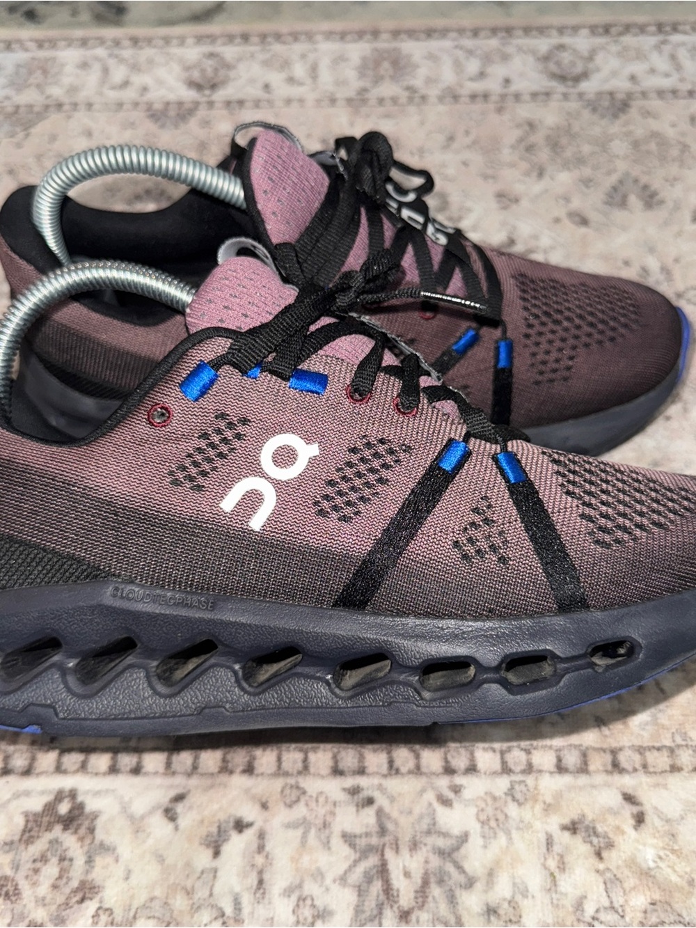 On Cloudsurfer Women's Size 8.5 Black Cobalt Running Shoes Athletic Sneakers